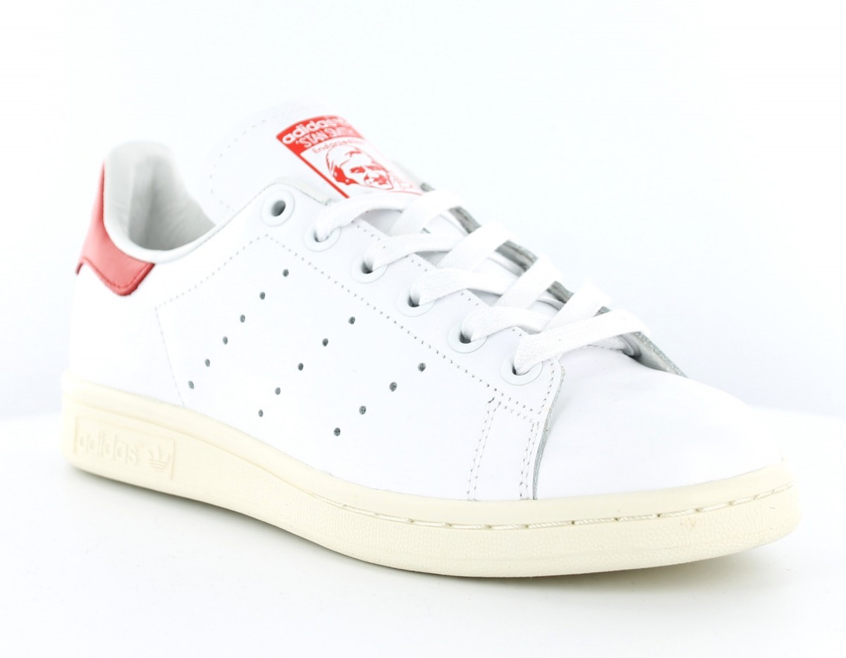 adidas stan smith blanche rouge