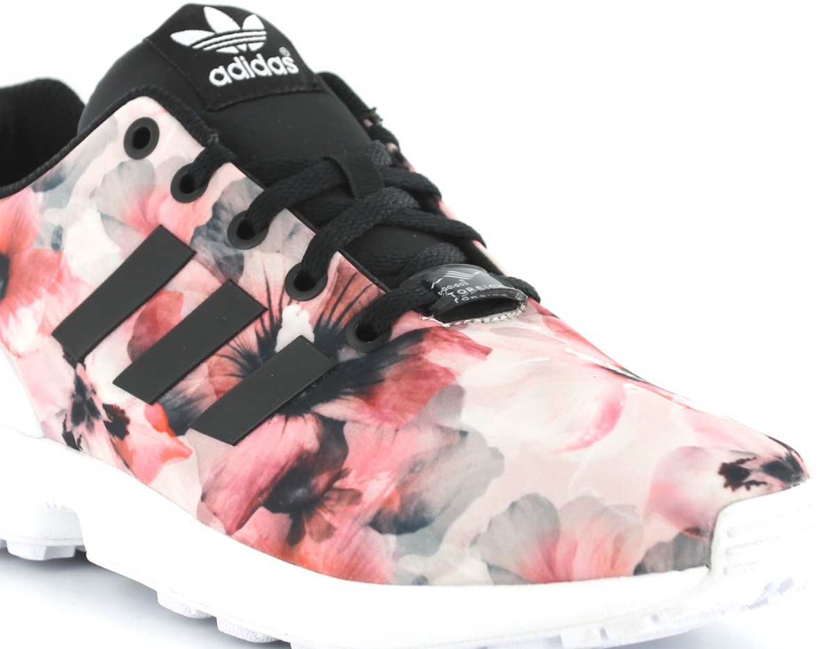 adidas zx flux blanche et rose