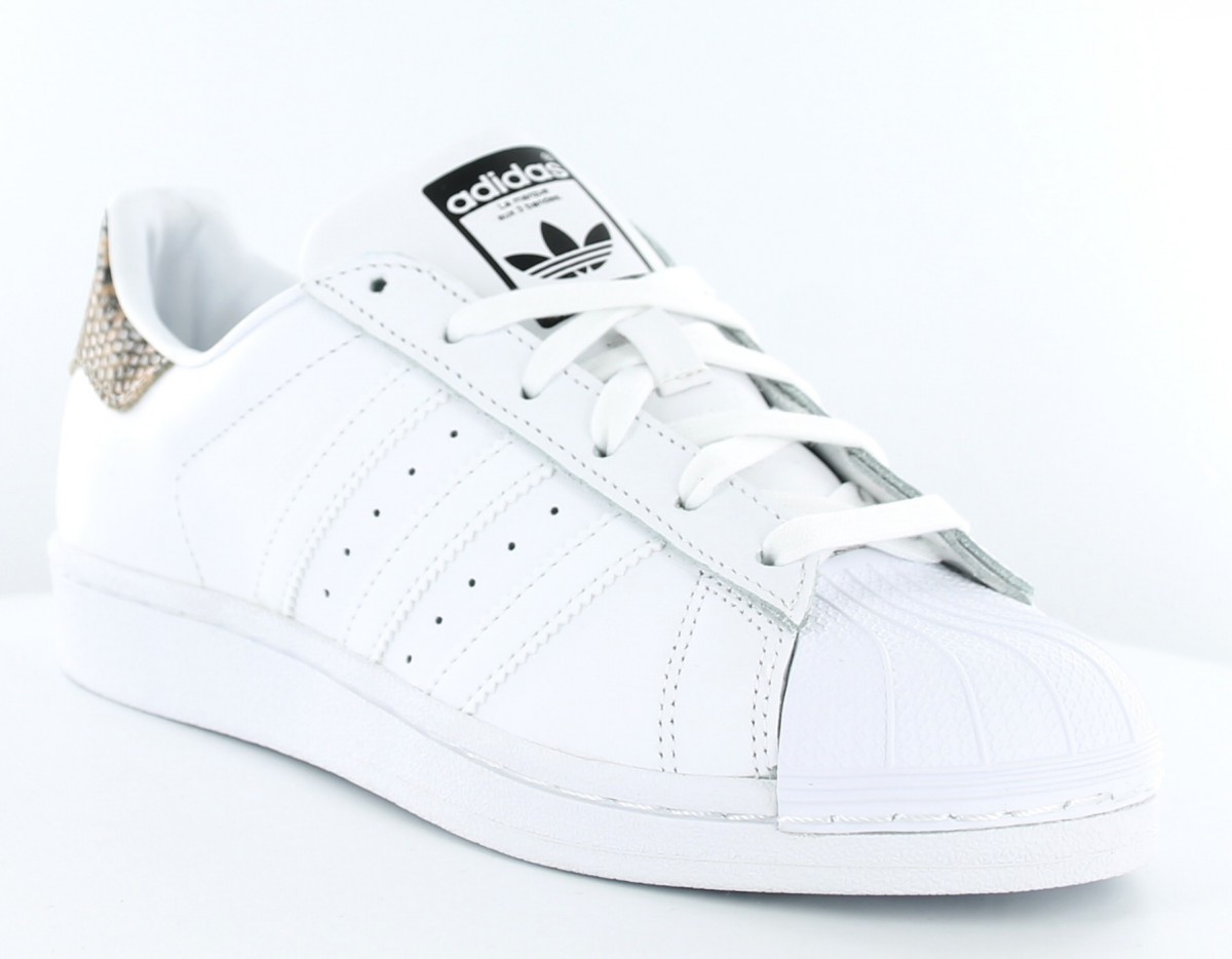 adidas superstar femme blanche noir or