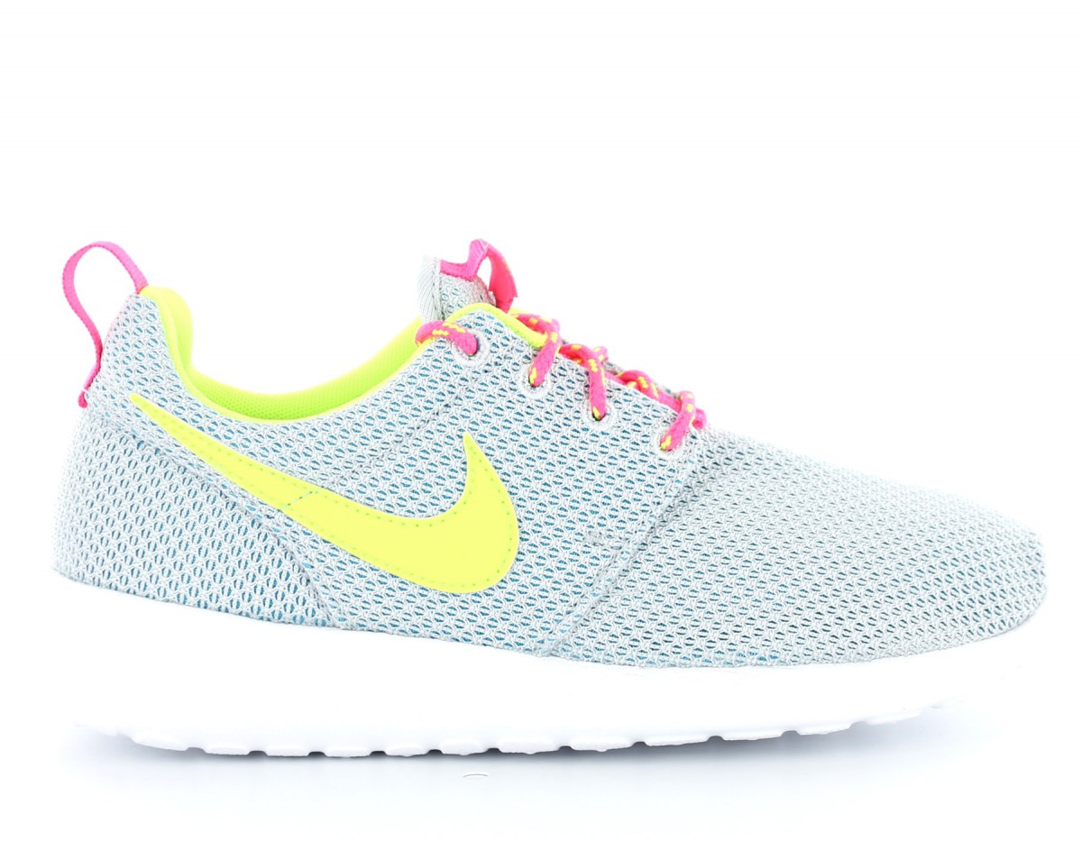 nike roshe run femme grise et jaune