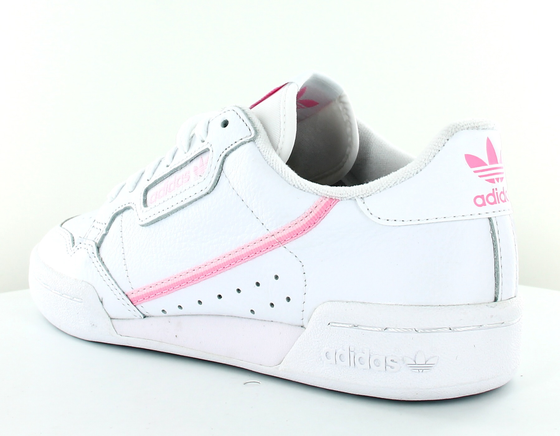 adidas continental 80 blanche et rose