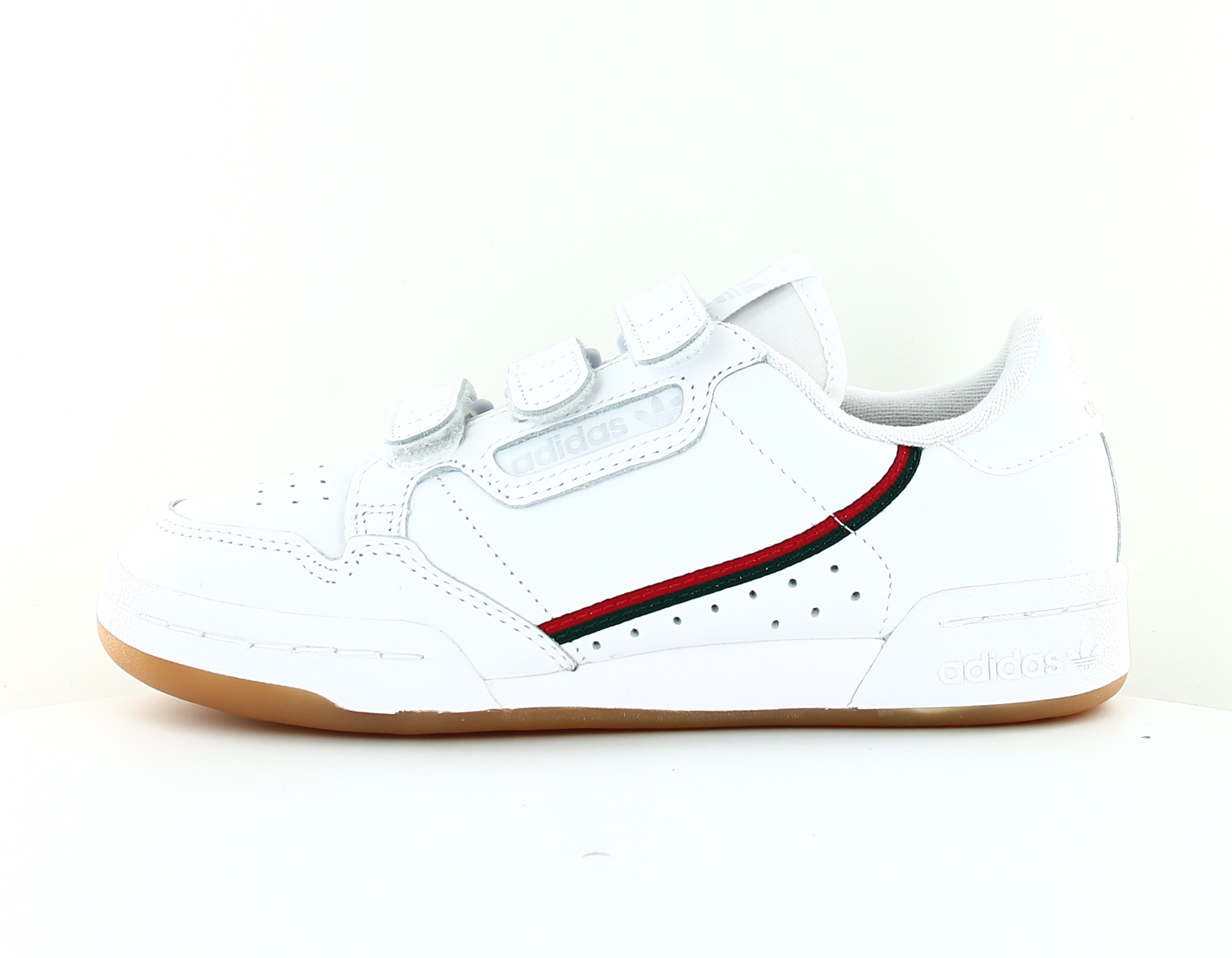 Adidas Continental 80 strap Blanc rouge vert gomme EE5359