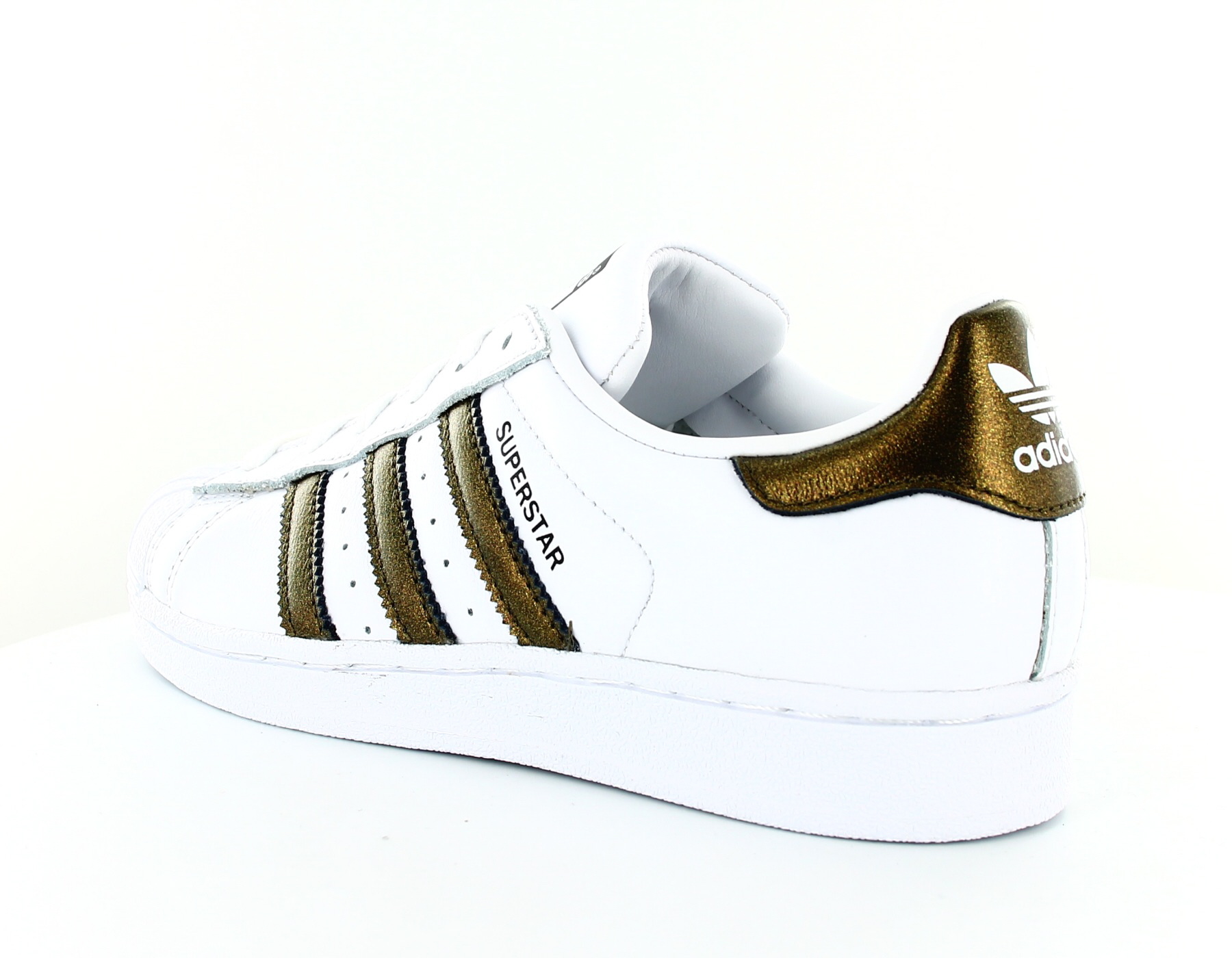 adidas superstar or et blanc