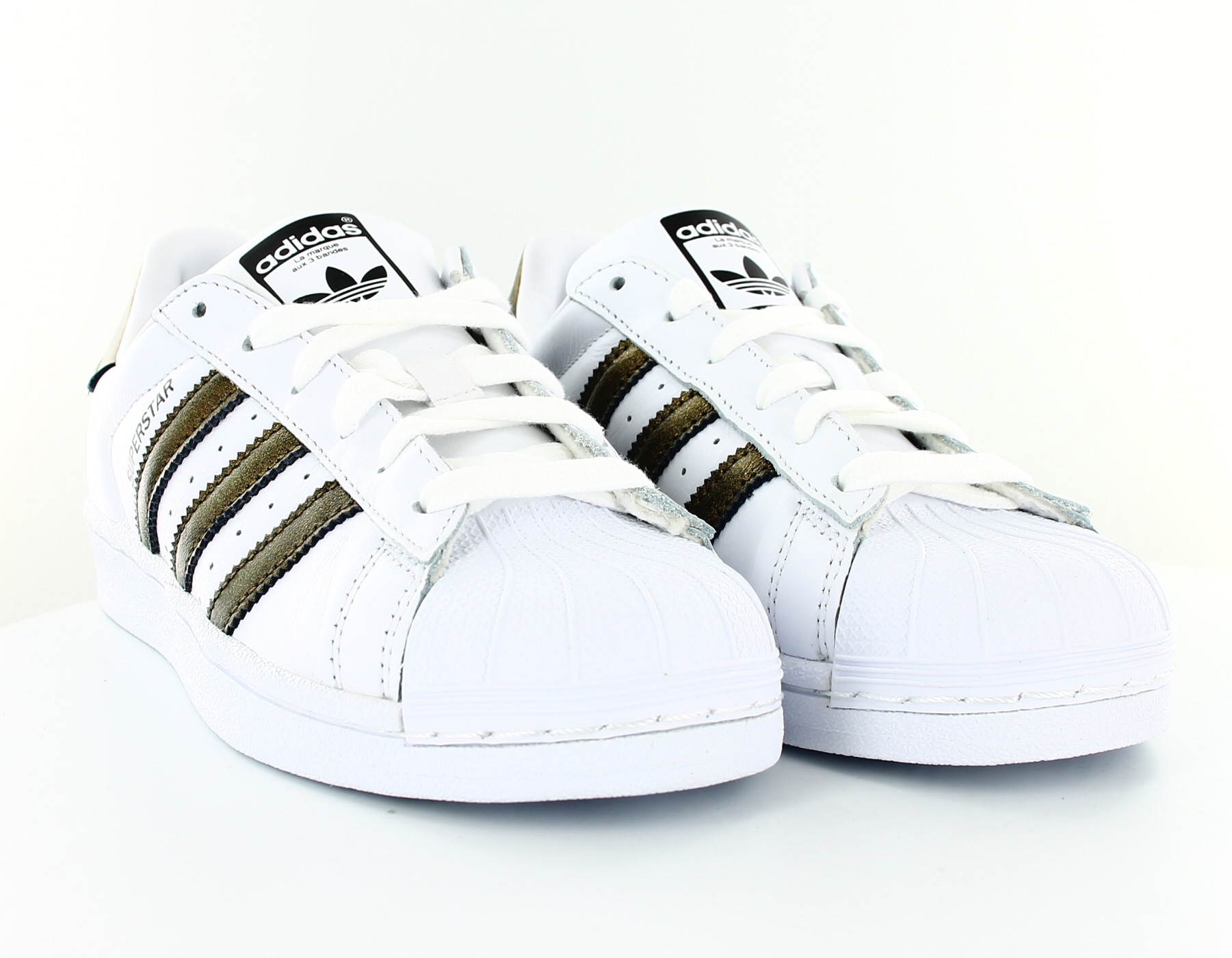 adidas superstar femme or et blanc