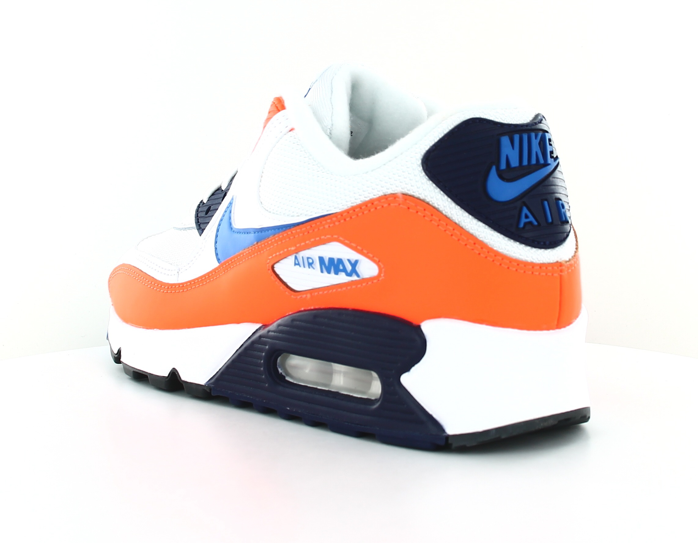 Nike Air Max 90 Essential Blanc bleu orange bleu marine AJ1285-104