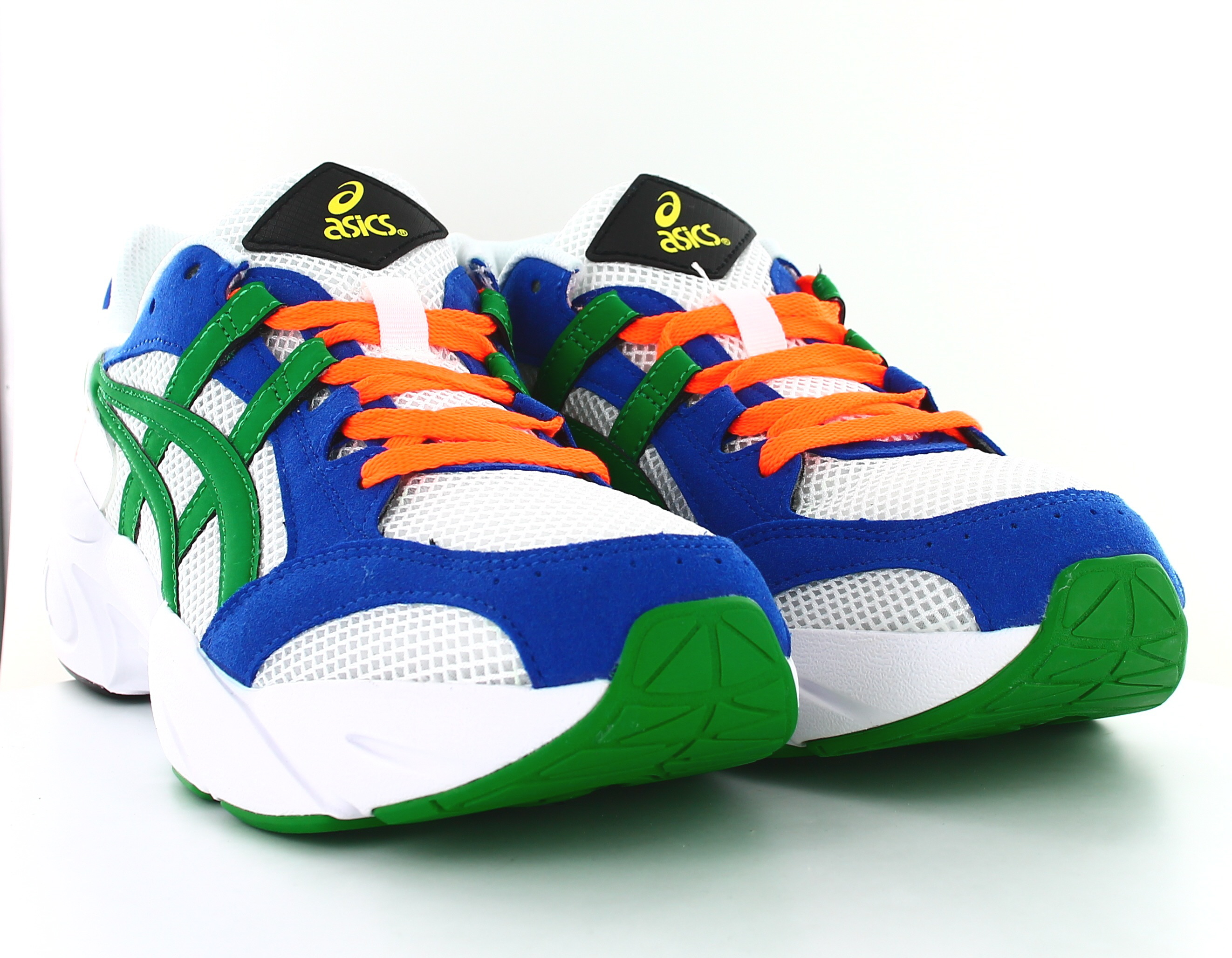 asics bleu orange