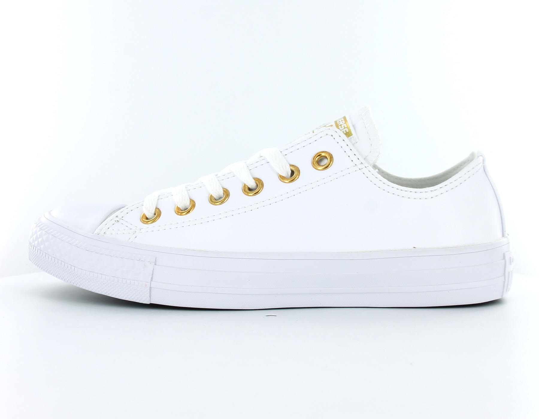 converse blanche basse femme cuir