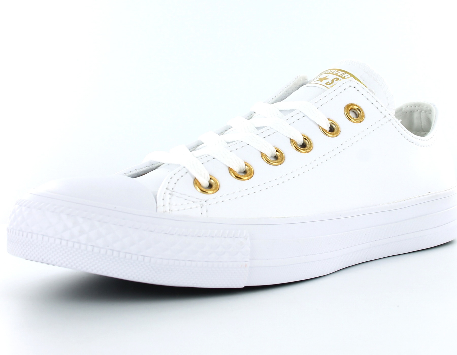 converse basse en cuir femme