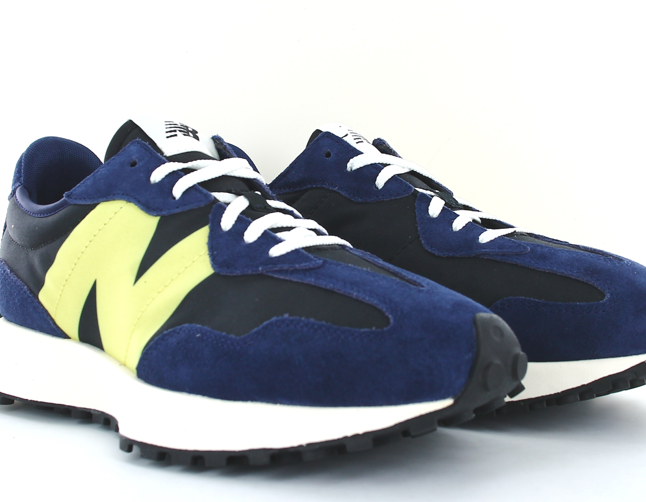 New Balance 327 Bleu marine jaune fluo noir