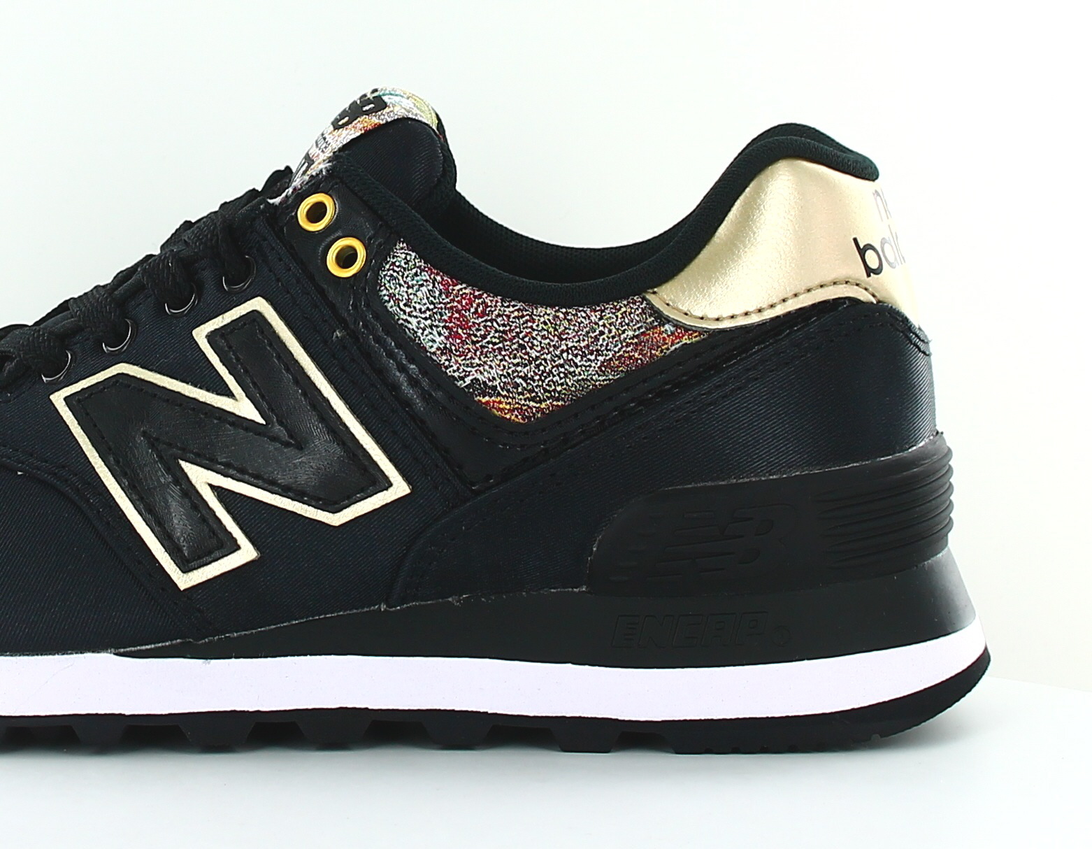 New Balance 574 femme floral pack Noir or fleur