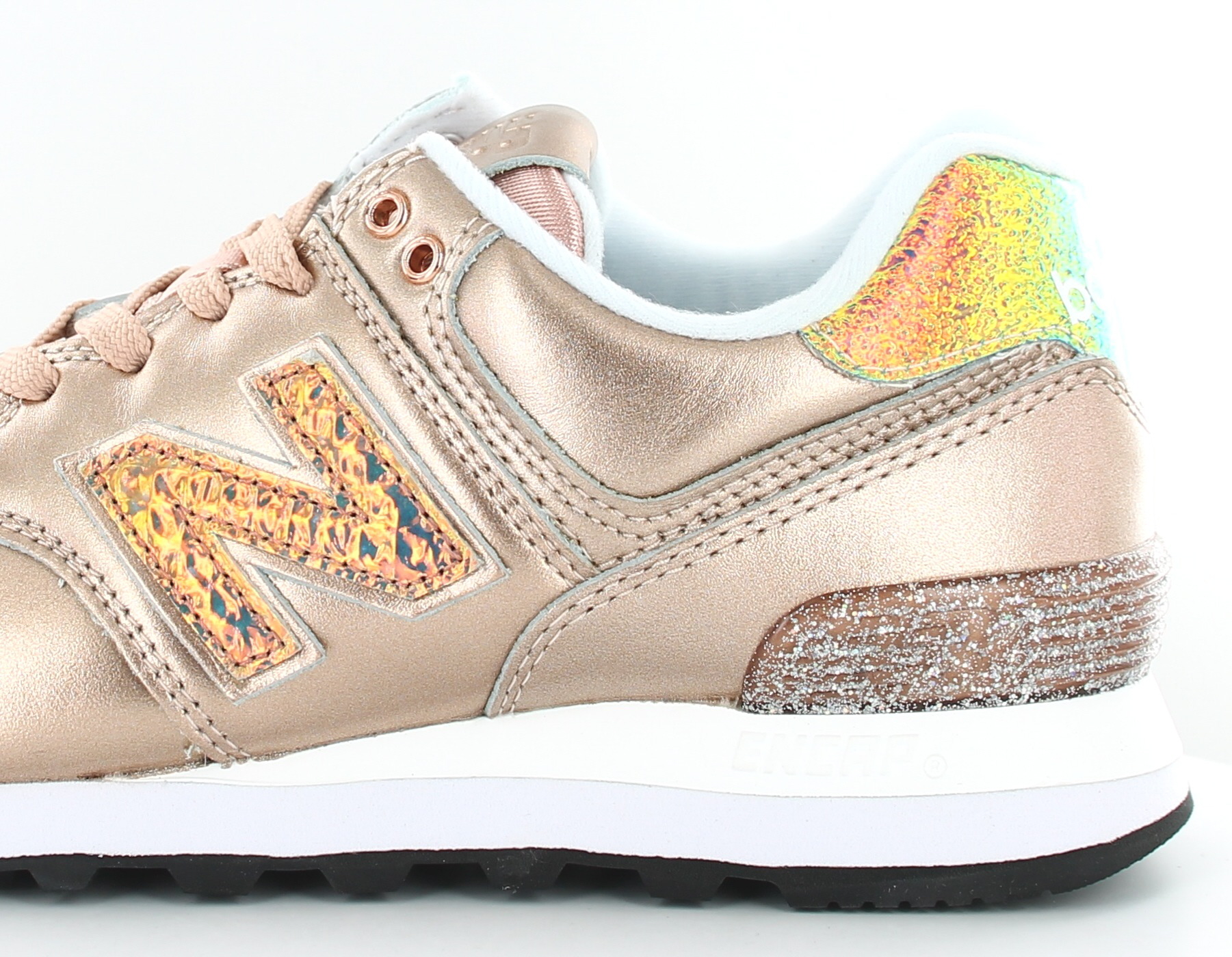 New Balance Femme Glitter Metallic-gold WL574NRG