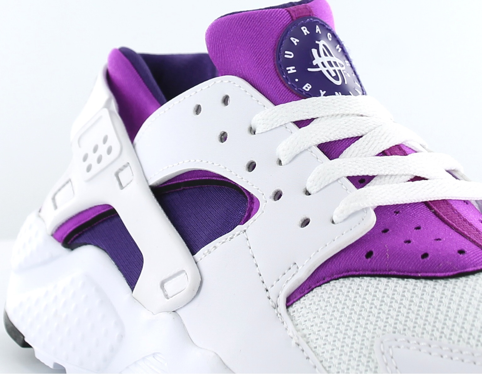 huarache blanc violet