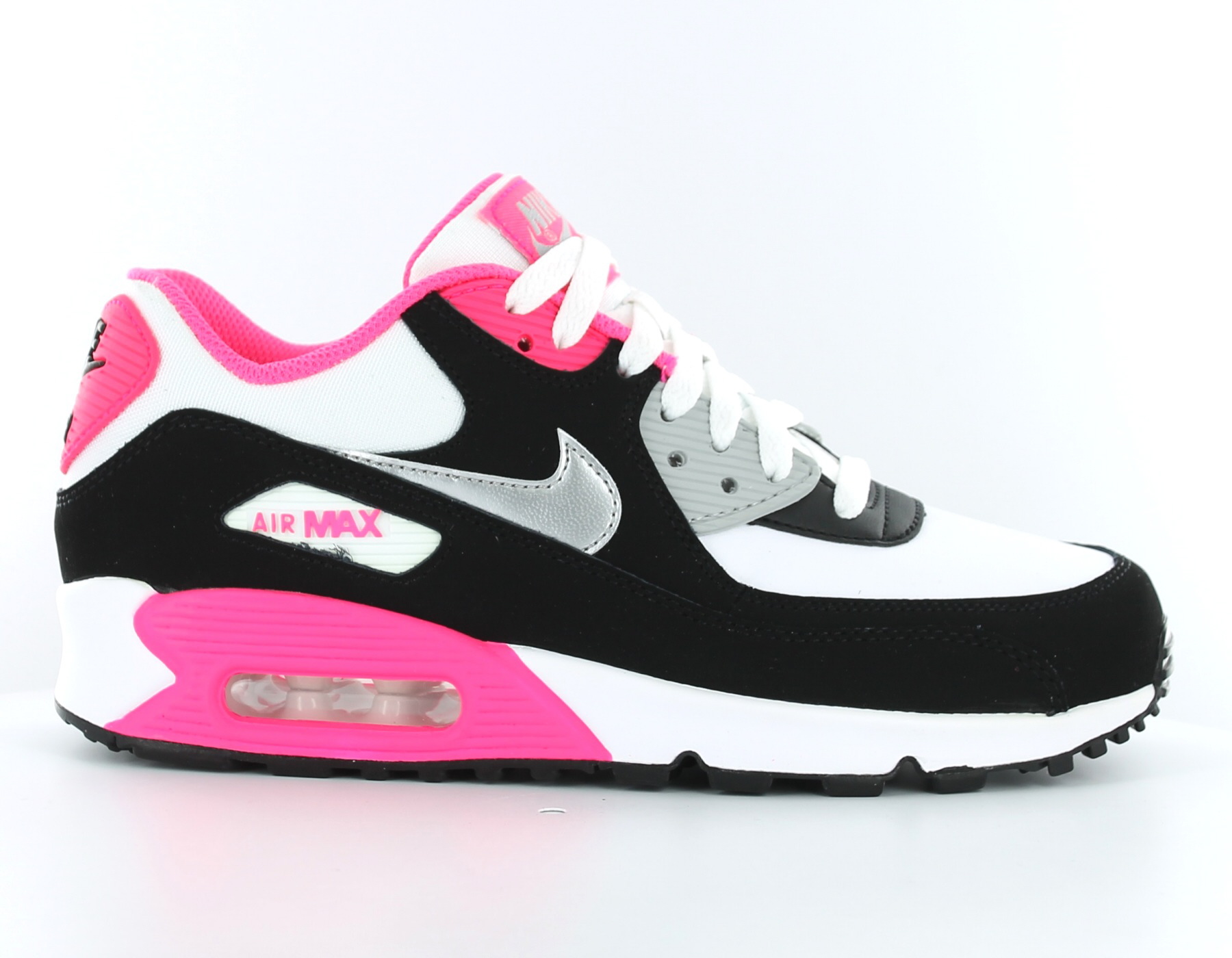 Nike Air max 90 femme blanc rose BLANC/NOIR/ROSE 345017-122