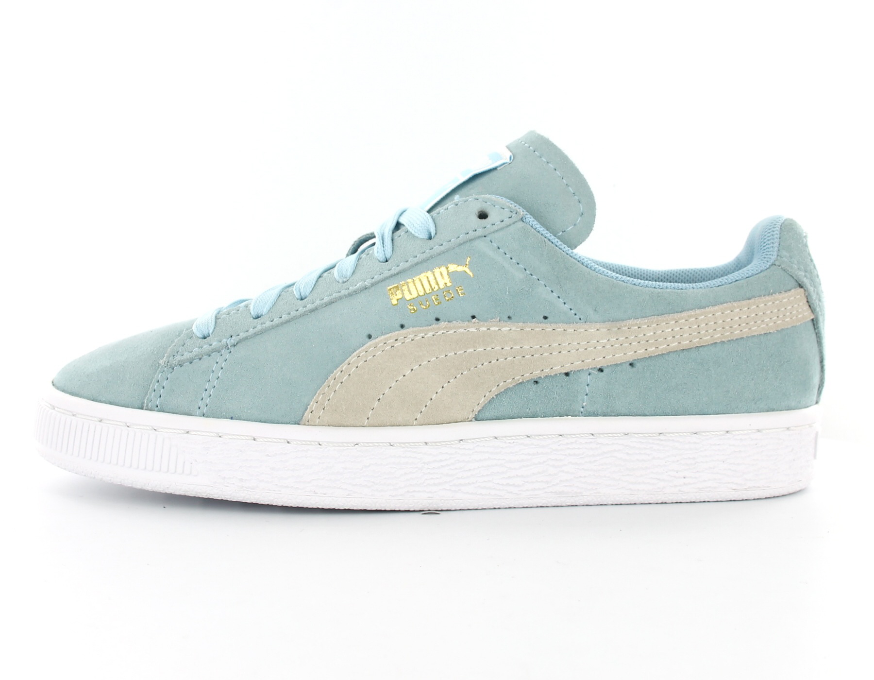 puma suede bleu pale