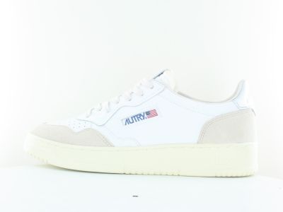 Autry Medalist suede blanc argent
