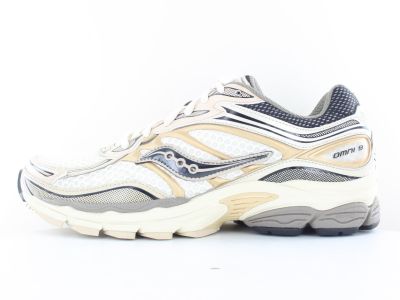 Saucony Progrid omni 9 blanc or beige
