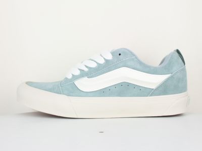 Vans Knu skool pig suede vert d'eau blanc