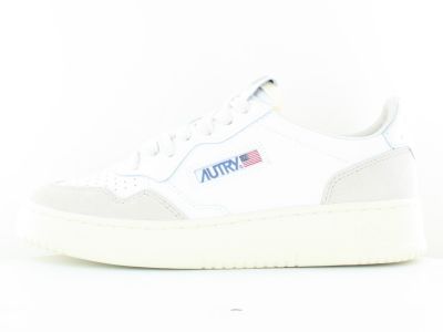 Autry Autry 01 suede blanc beige argent