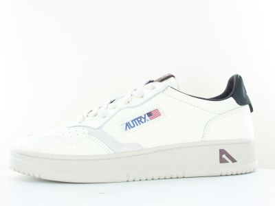 Autry Medalist cuir grainé blanc cassé noir beige