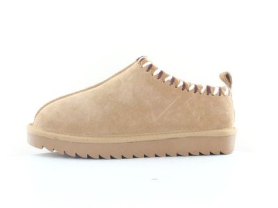 Color Of California Short slipper multi stich tan beige