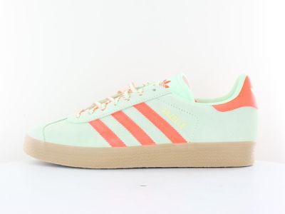 Adidas Gazelle vert pale orange fluo