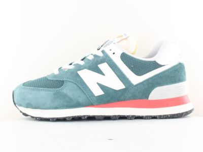 New Balance 574 vert blanc rouge