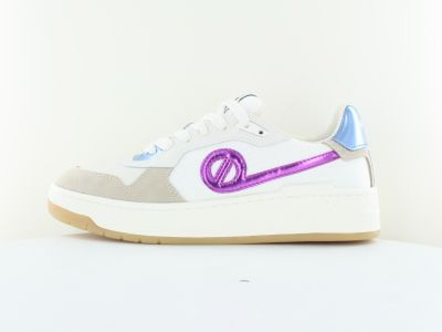 Noname Kelly sneaker blanc beige violet bleu ciel
