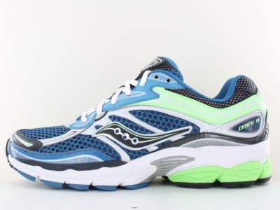 Saucony Progrid omni 9 bleu vert blanc argent