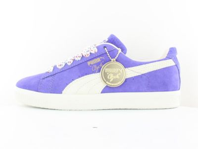 Puma Clyde og made in france violet beige