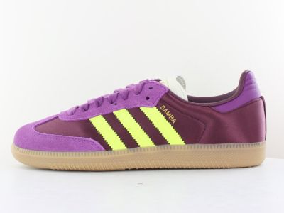 Adidas Samba og bordeaux rose jaune beige satin