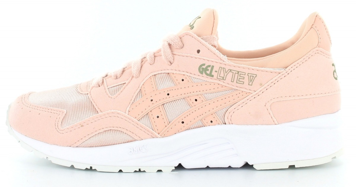 asics blanche et rose