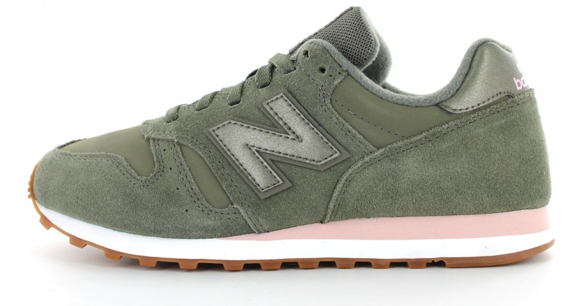 New Balance 373 Femme Suede Kaki-Rose WL373KPS New Balance 373 Femme Suede Kaki-Rose WL373KPS