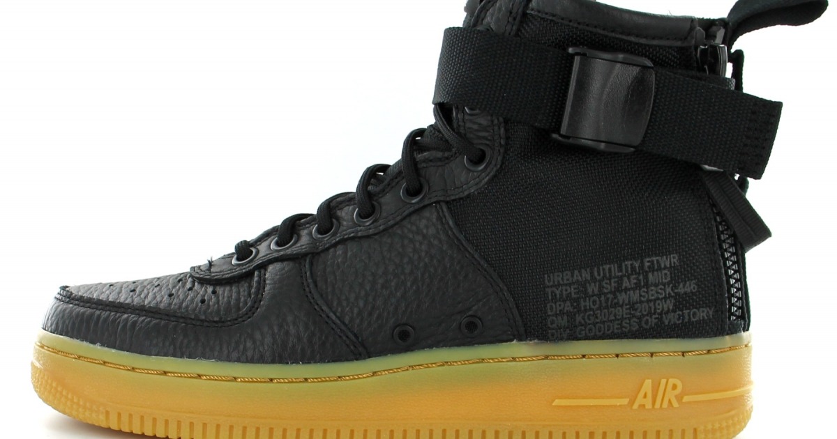 nike air force 1 mid womens black