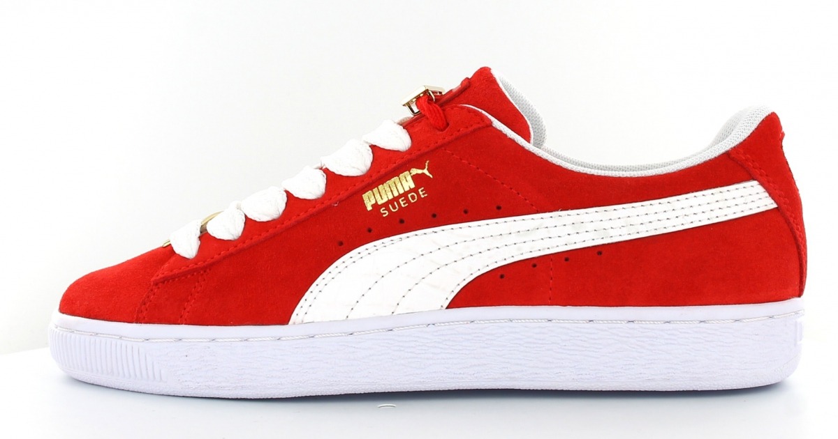 puma suede lacet blanc