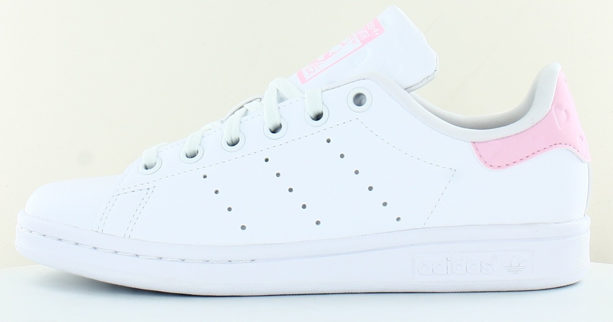Adidas Stan smith j Blanc rose coeur