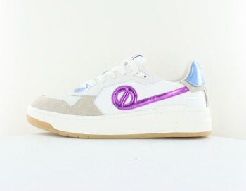  Kelly sneaker blanc beige violet bleu