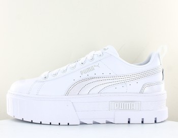 Puma Mayze cuir Blanc or 384209 01