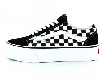 vans old skool damier platform