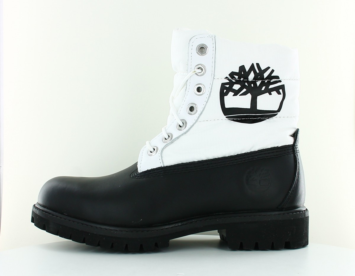 Timberland 6 inch quilt boot blanc noir
