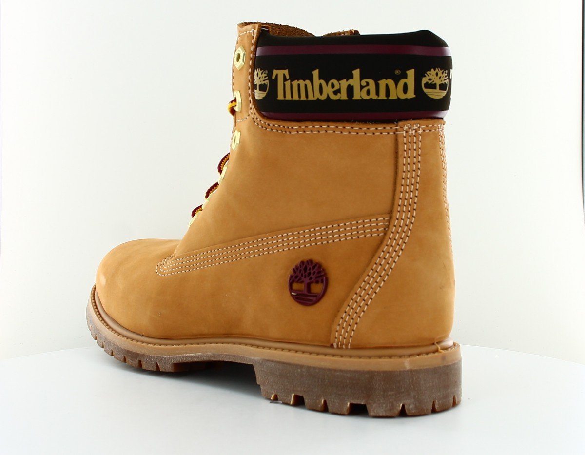 Timberland 6 inch waterproof boot beige marron bordeaux