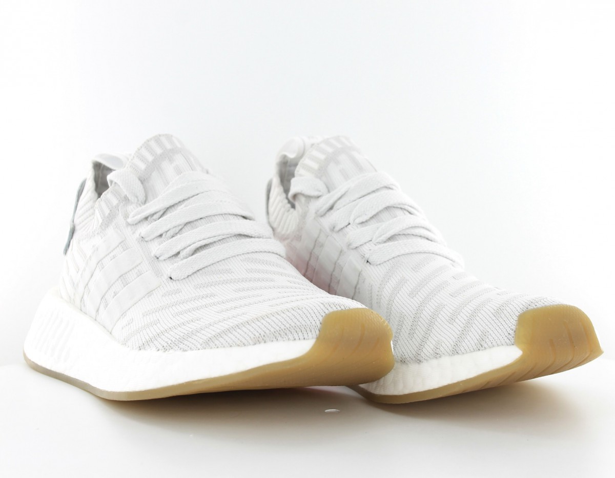 Adidas NMD_R2 Primeknit Women Footwear White-Shock Pink