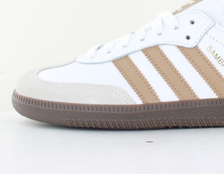 Adidas Samba og blanc or beige foncé