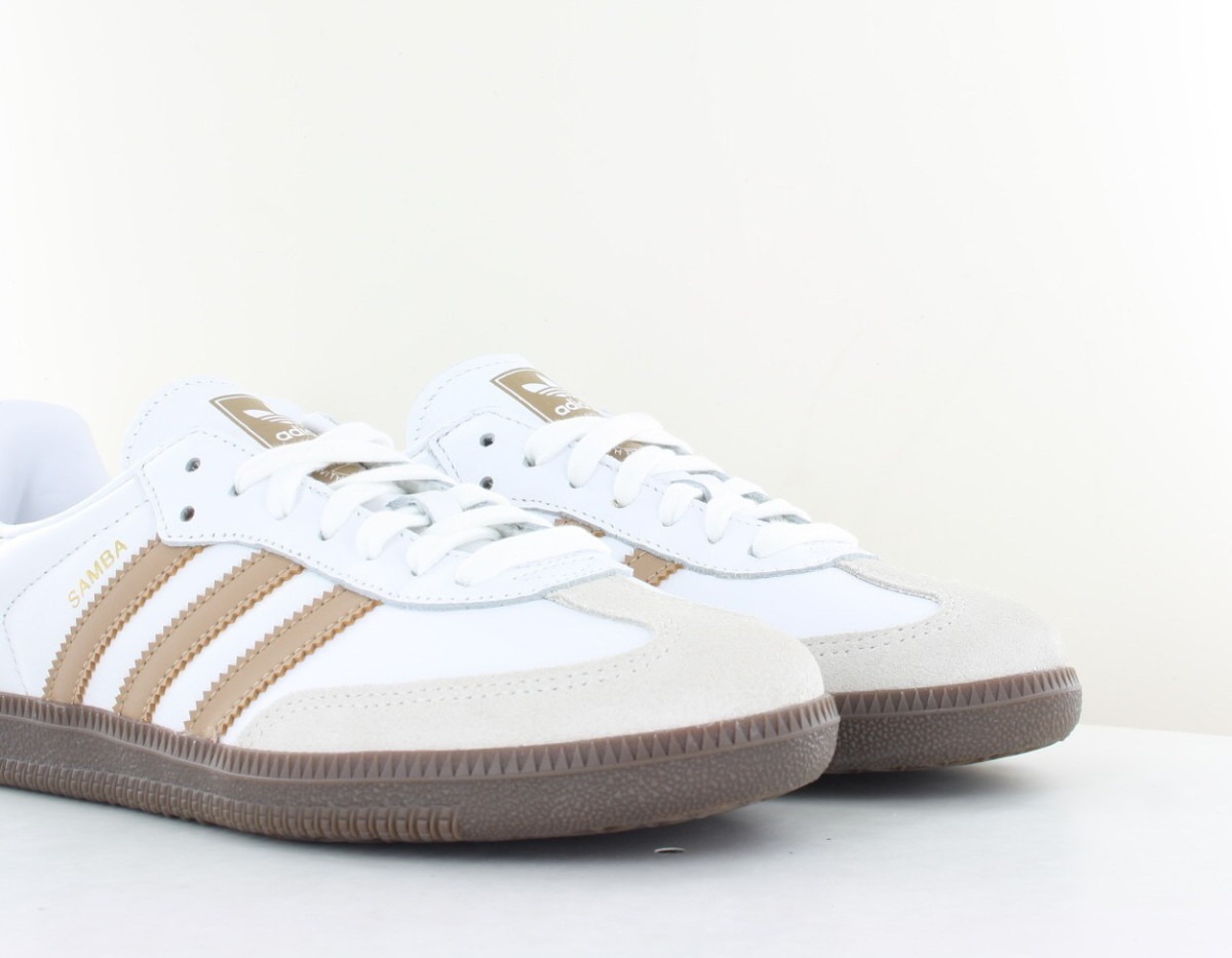 Adidas Samba og blanc or beige foncé