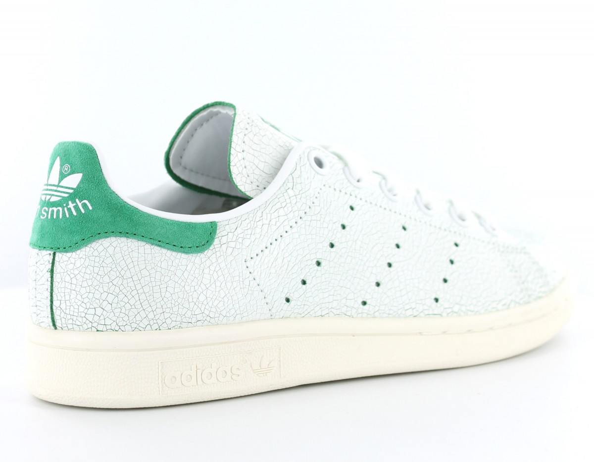 Adidas Stan smith Craked leather BLANC/VERT