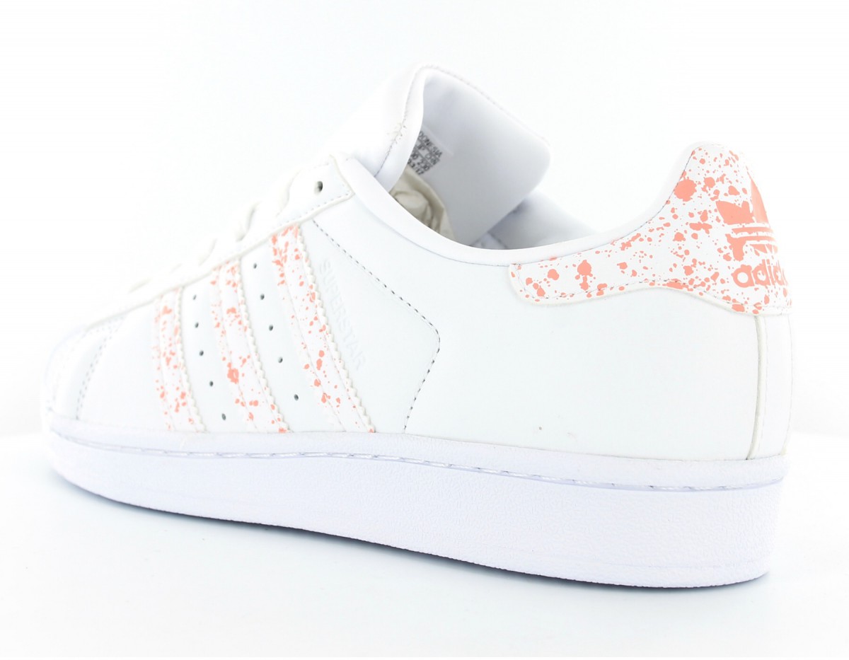 Adidas superstar femme Blanc/Rose-Speakle