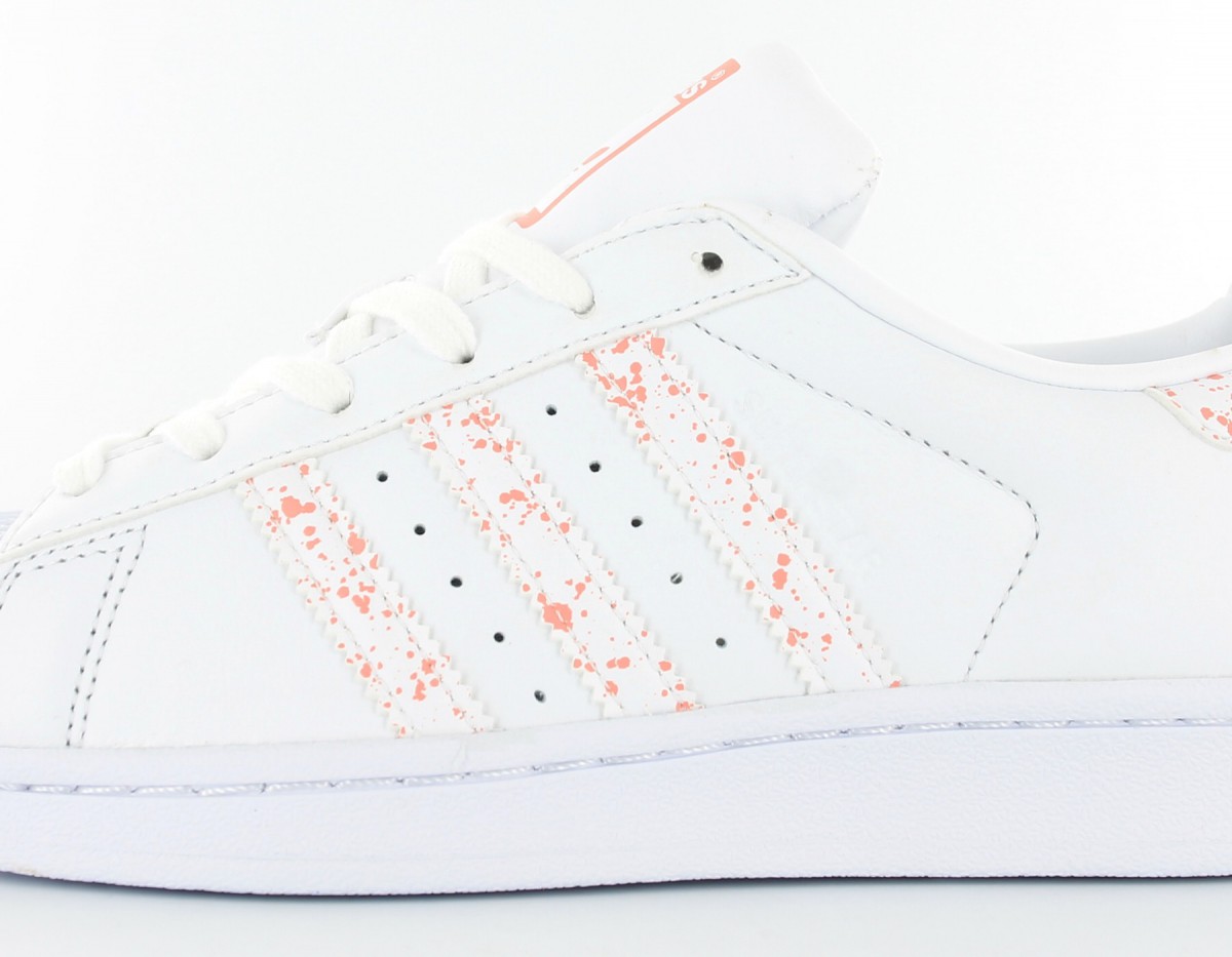 Adidas superstar femme Blanc/Rose-Speakle