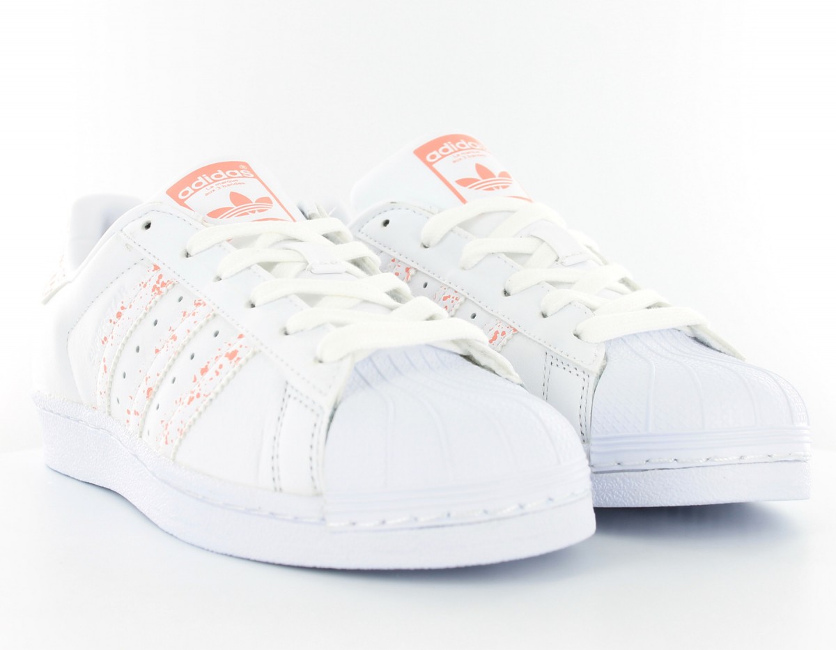 Adidas superstar femme Blanc/Rose-Speakle