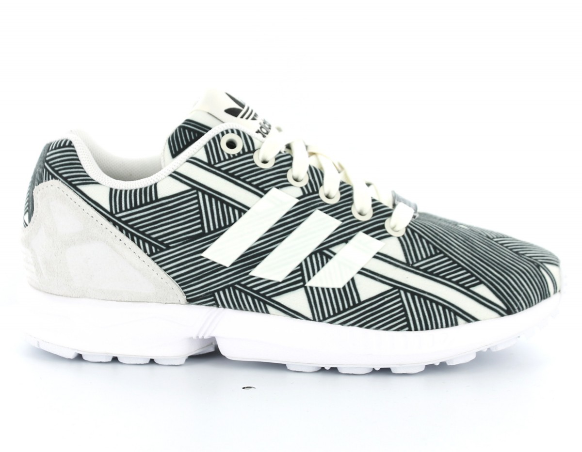 Adidas ZX Flux print femme BLANC/NOIR