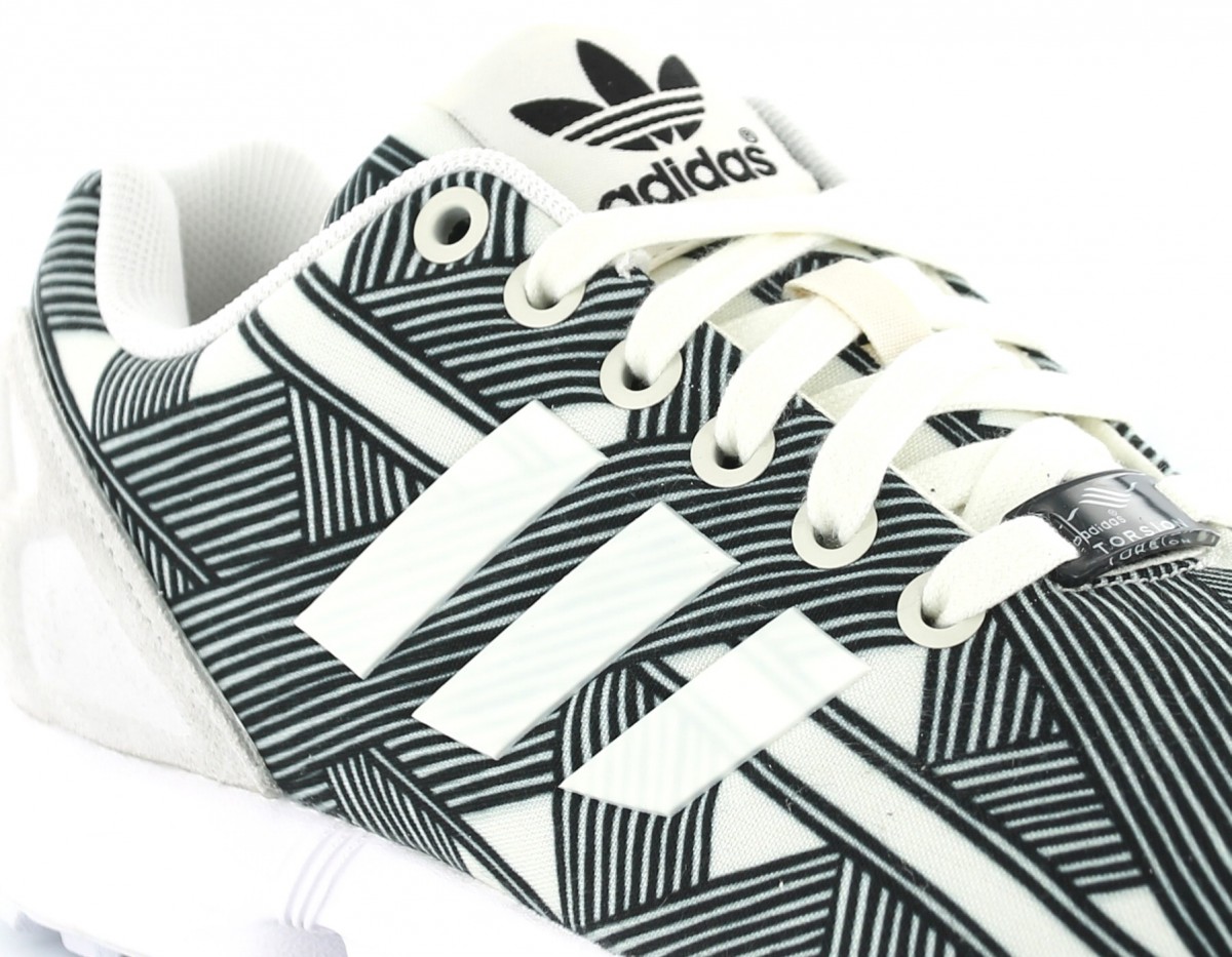 Adidas ZX Flux print femme BLANC/NOIR