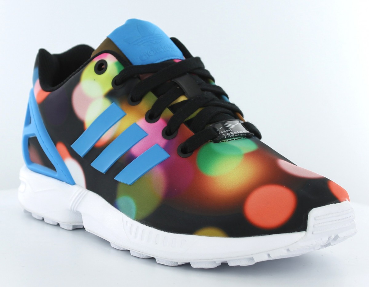 Adidas ZX Flux print femme NOIR/BLEU